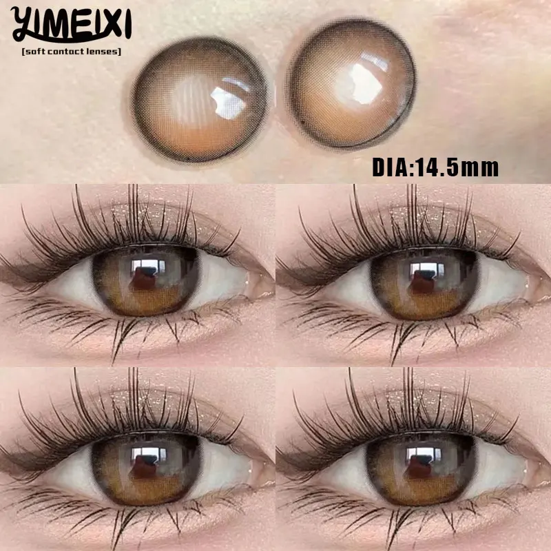 YIMEIXI 2pcs Myopia Contact Lenses for Eyes Prescription High Quality Eyes Colored Contacts Beautiful Pupil Yearly Fast Shipping