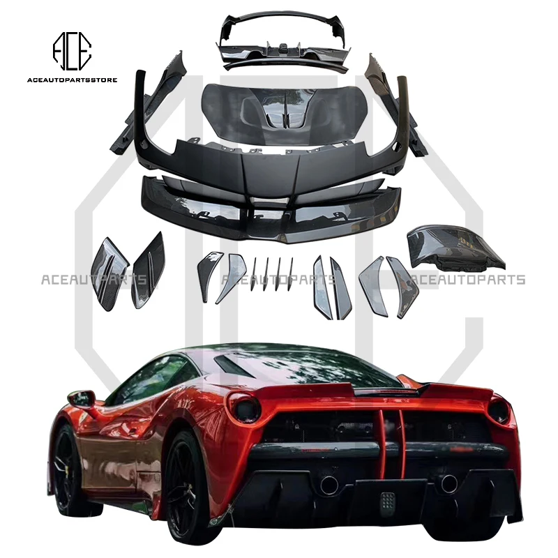 

Misha Design Style Half Carbon Fiber Body Kit For Ferrari 488 GTB 2015-2017