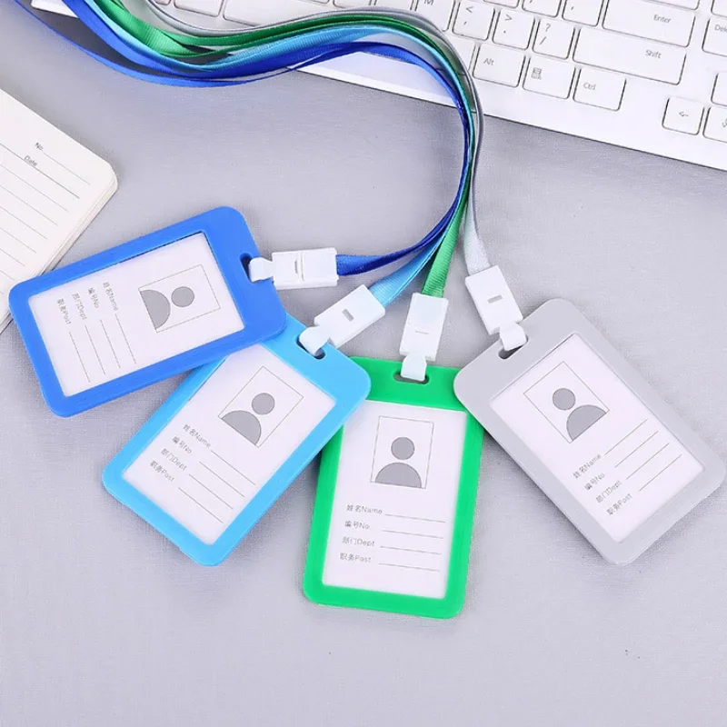 Stylish Neck Strap ID Card Holder for Men & Women Multi-Color Badge Holder with Lanyard for Office Events and Exhibitions