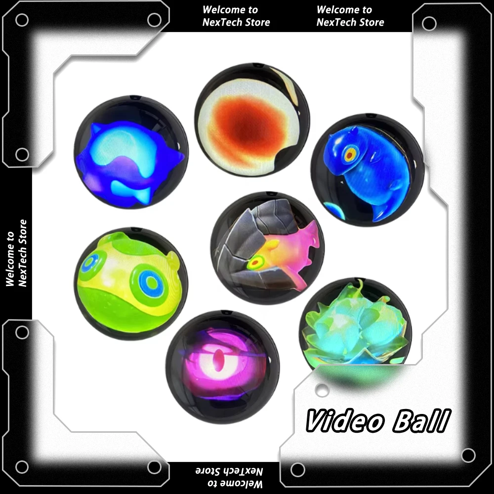 مصباح كرة زجاجية فني يمكنك صنعه بنفسك - شاشة عرض بيكسل كروية قابلة للفصل، هدايا عيد ميلاد ملونة، كرة زجاجية فيديو قابلة للتخصيص