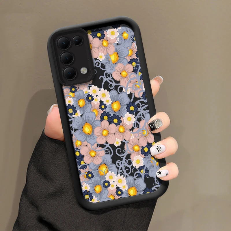 سيليكون زهرة طباعة جراب هاتف ل Vivo V60 V50 V40 Pro V29E V29 V27E V27 V25 V23 V30 SE V30E للصدمات ماتي غطاء من البولي يوريثان #4