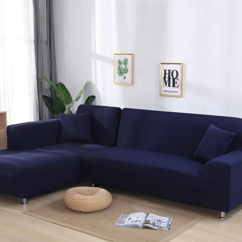 Solid Corner Sofa Covers Living Room Couch Slipcovers Cat Scratch Resistant Chaise Lounge Cover for L Shape Sofa Armchair