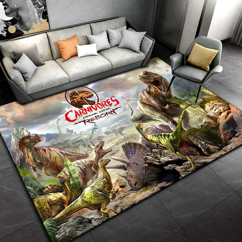 

3d dinosaur Pattern Carpet for Living Room Door Mat Home Floor Landscape Kitchen Bathroom Bedroom Non-slip Carpet Deco rugs