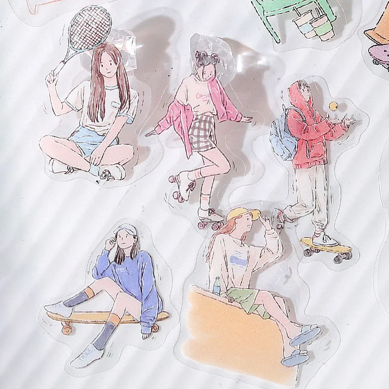 40pcs Kawaii Stationery Stickers Romantic Note Junk Journal Diary Planner Decorative Mobile Sticker