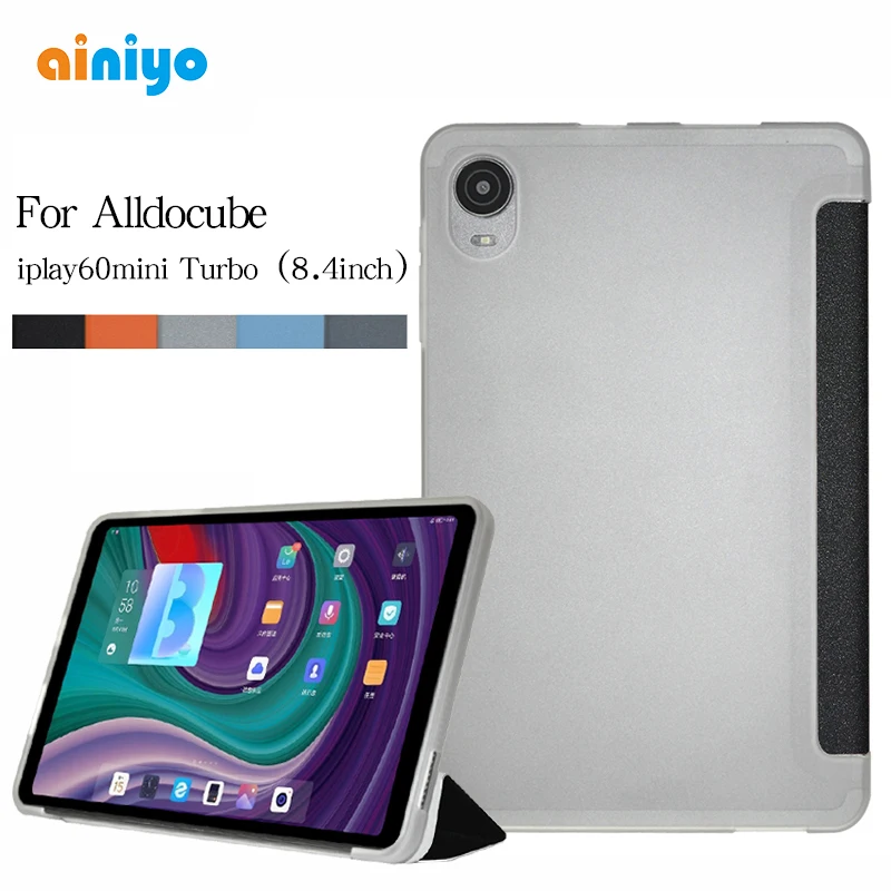 

Funda для Alldocube iPlay 60 Mini Turbo 8,4-дюймовый планшетный ПК, тонкий флип-чехол с мягкой задней панелью из ТПУ