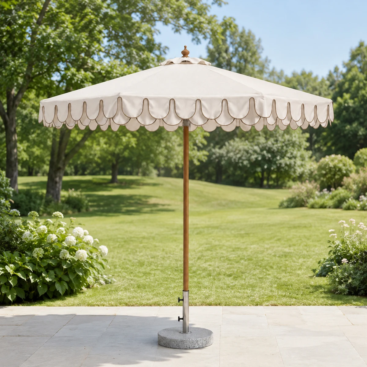 Aluminum Sun Patio Umbrella Custom Printed Waterproof Anti-UV Base for Hotels Outdoor Furniture Garden Courtyards Parks Beaches