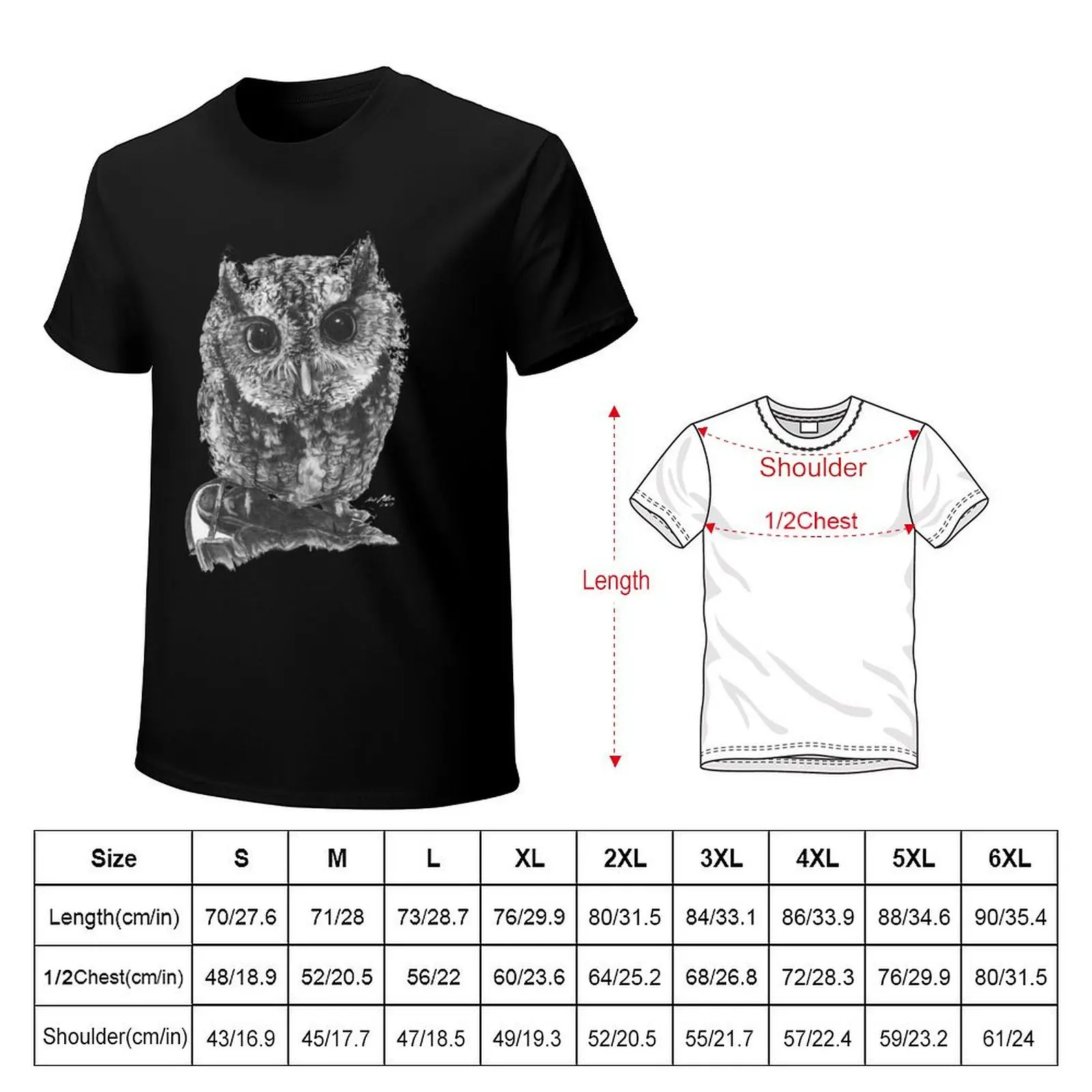 Eastern Screech Owl T-Shirt Standard Fit Solid Tee Shirt