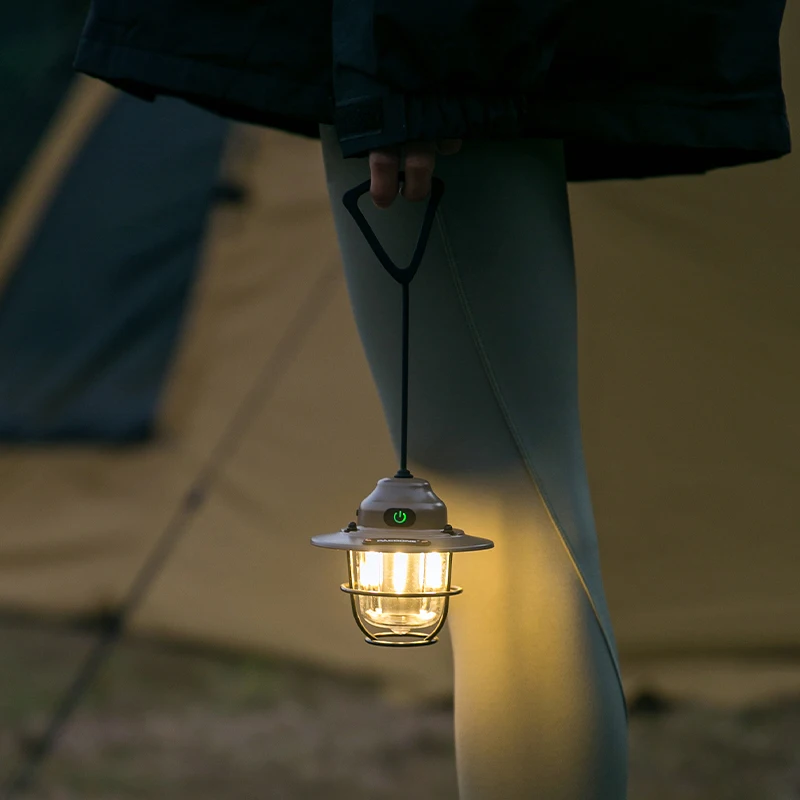 PACOONE Outdoor Hiking Tent Light Waterproof Camping Retro Small Droplight Mobile Power Portable Emergency Light Lighting Device