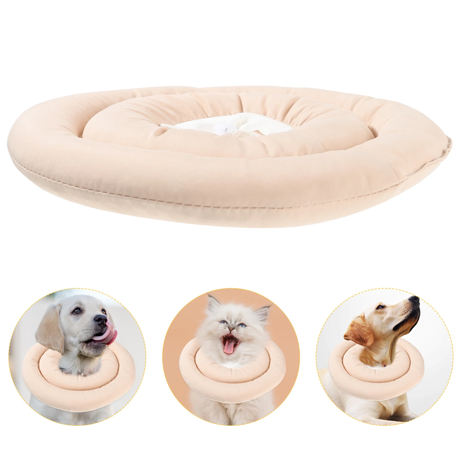 

Tarcoal Collar Small Cat Cone Soft Safety Collars Neck Adjustable Kitten Recovery The Waterproof Cloth Is Filled with Pp Cotton