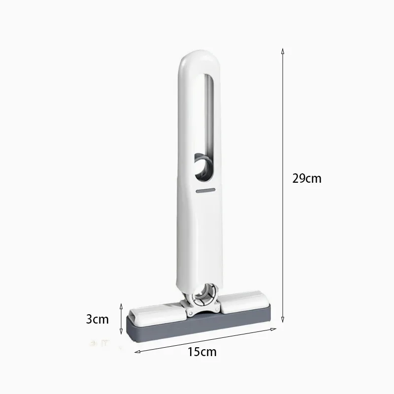 Handheld Mini Mop Foldable Home Cleaning Mop with Self Squeezing Floor Cleaning Mop Desktop Window Car Cleaning Tool Sponge Head