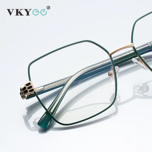 Imagen 2 del producto VICKY moda diseño personalizado polígono Anti-luz azul prescripción óptica personalizable miopía gafas de lectura mujeres PFD3140