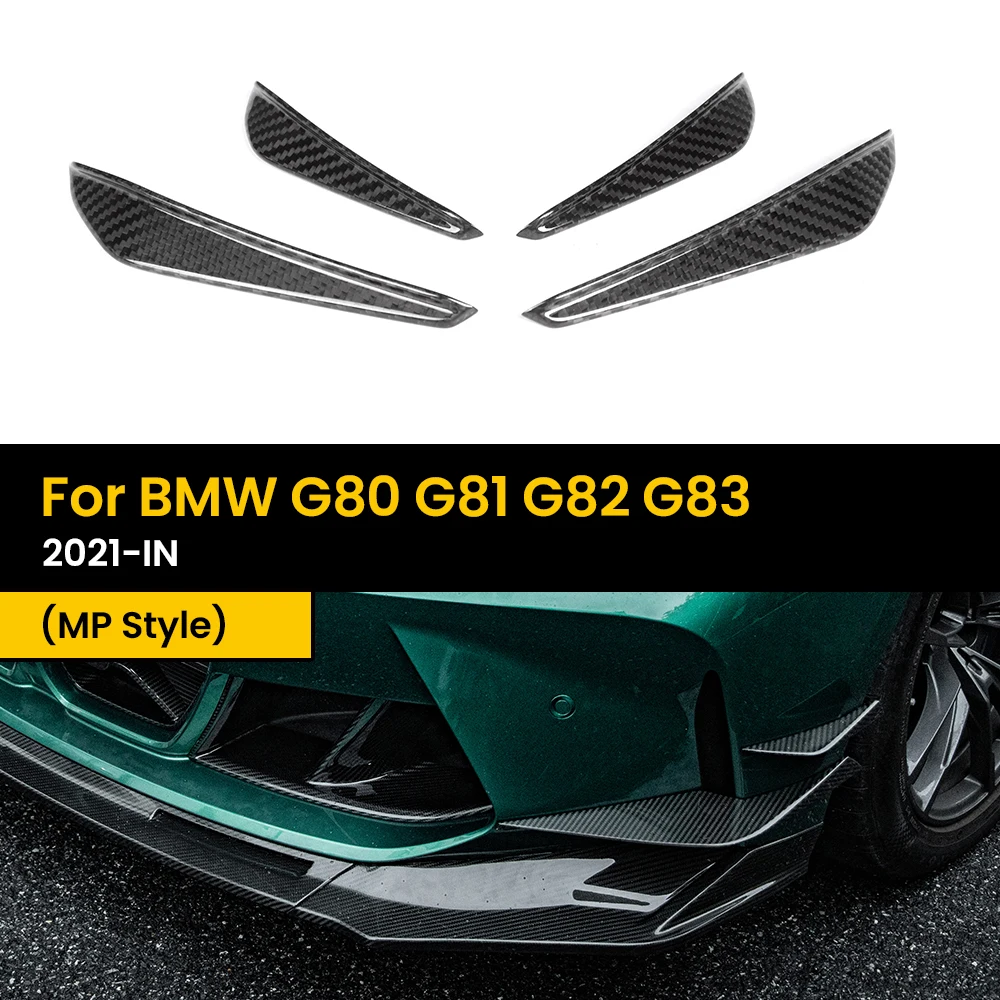 

Real Dry Carbon Fiber Front Canard for BMW G80 G81 G82 G83 MP Style 2021-IN 4Pcs/Set