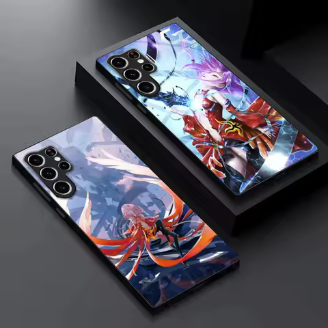 Guilty Crown Yuzuriha Inori Phone Case For Samsung Galaxy S25 S24 S23 S22 S21 S20 Plus Ultra Note20 Soft Black