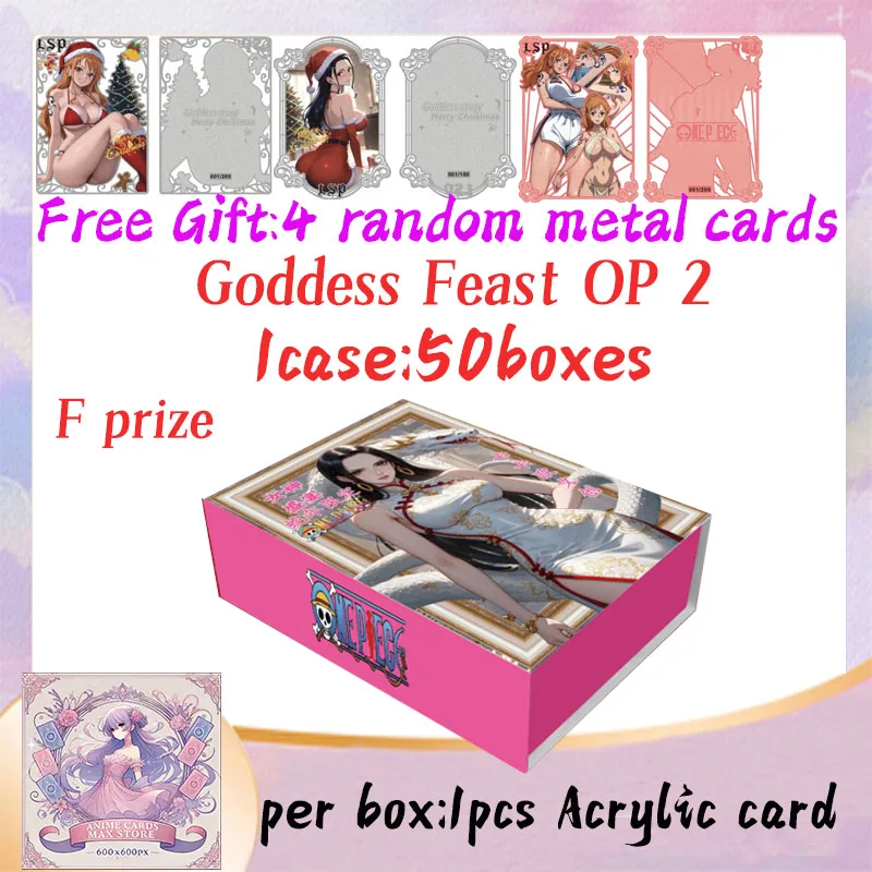 

2025 Newest Case Wholesale Goddess Feast One Piece 2 Acrylic Card Yamato Robin Boa Nami Booster Box Doujin CCG TCG Hobby Gift