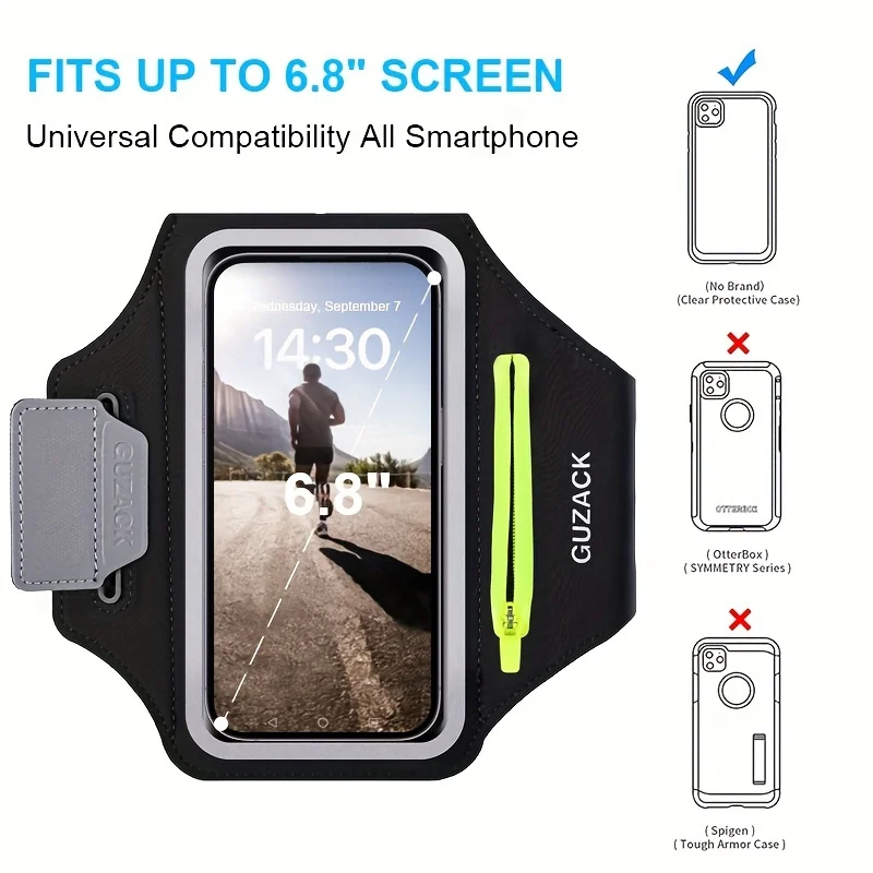 GUZACK 7.0 أكياس الجري المضادة للسقوط آيفون 17 16 برو ماكس 17 AIr 15 Plus 14 13 Xiaomi في الهواء الطلق الرجال النساء الرياضة شارة الحقيبة #3