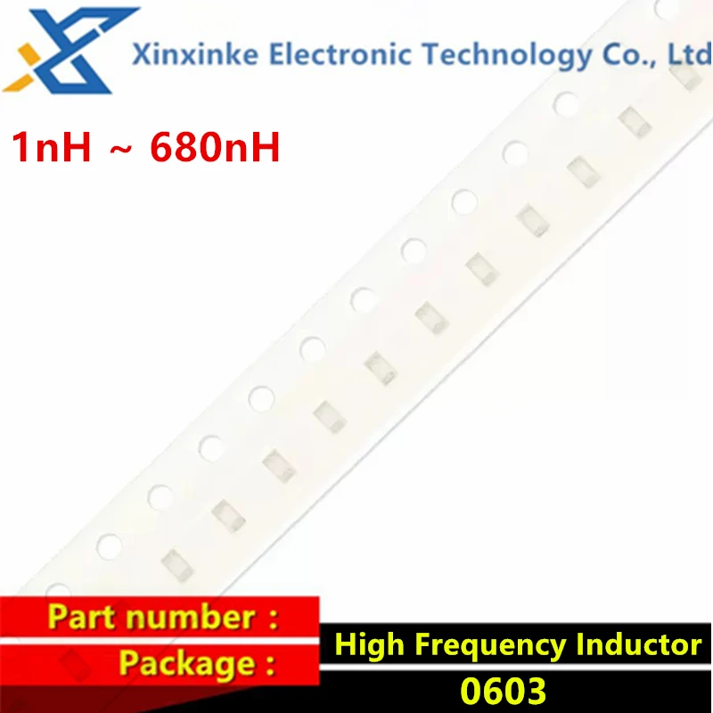 50PCS 0603 High Frequency Inductor 1/3.3/4.7/8.2/10//18/27/39/47/82/68nH 100NH 680nH 220nH/270/330nH SMD Chip Fixed Inductance