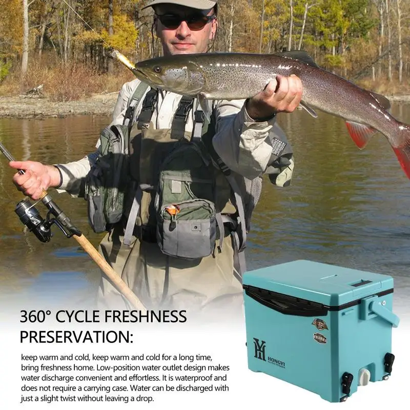 Portable Ultra-Light Ice Chest Cooler Travel Cooler Beverages Picnics Barbecues Boats Keeps for Outdoor Fishing Accessories