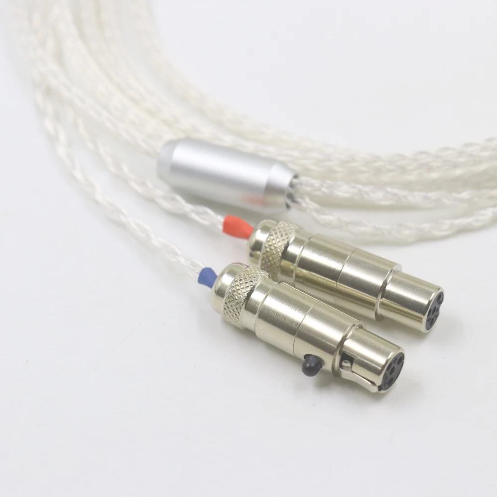 

16 Core Pure Silver Balanced 2.5mm 4.4 6.5 XLR Headphone Replace Upgrade Cable for HDD HPC1 2 3 4 5 HDDphone HEDD Audio