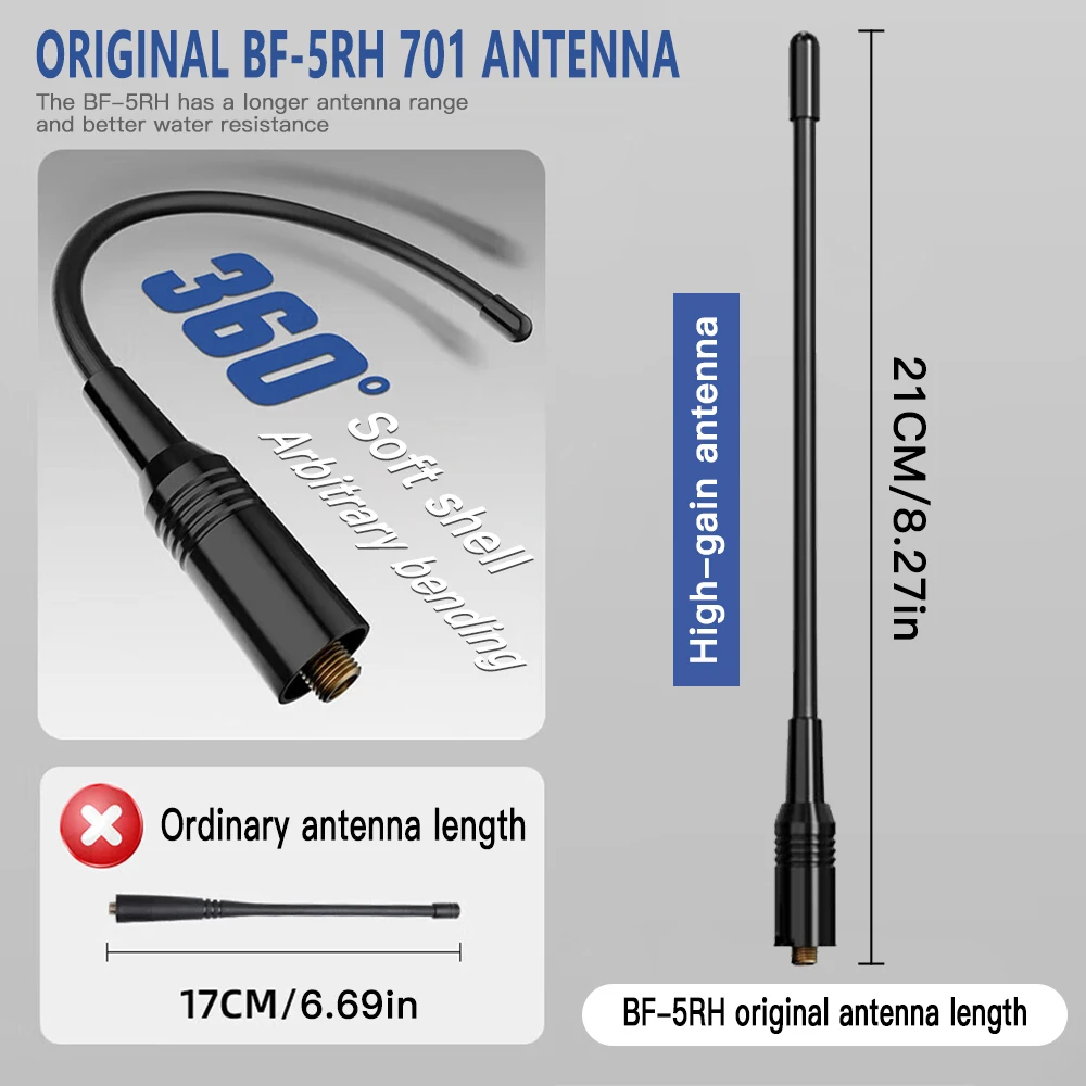 UV-5RH Air Band Walkie Talkie Wirless Kopieerfrequentie Tri Power Type-C Noaa Lange Afstand Baofeng 5rm Ham Tweeweg Radio