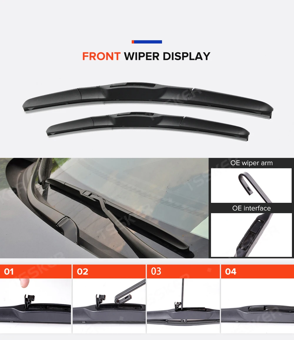 Wiper Front + Rear Wiper Blades Set Kit For Honda Fit Jazz MK2 MK3 2009-2017 2016 2015 2014 2010 Windshield Windscreen 26"14"14"