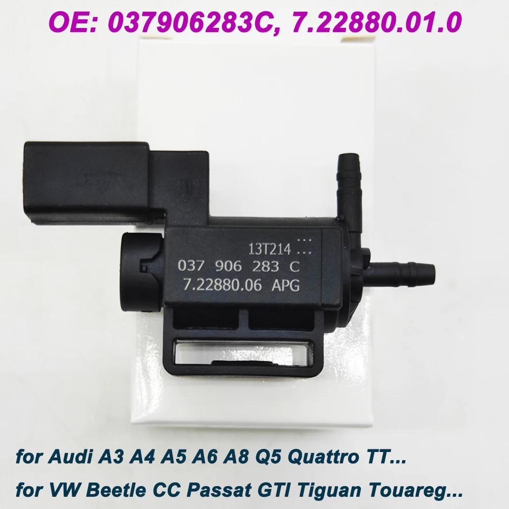 037906283C 7228806 EGR Vacuum Solenoid Valve For Audi A3 A4 A5 A6 A8 Q5 TT VW Beetle CC Passat Tiguan GTI 7.22880.06 722880010