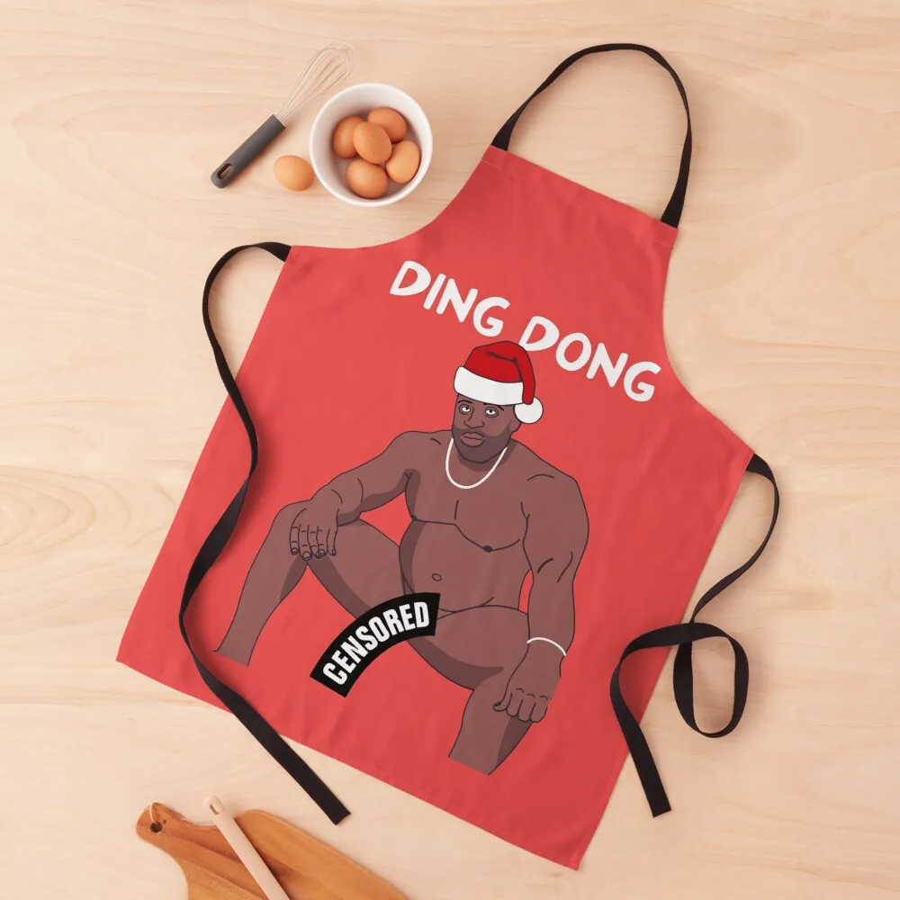 

Barry Wood Cartooned Christmas Ding Dong Apron Kitchen Items cook wear Apron