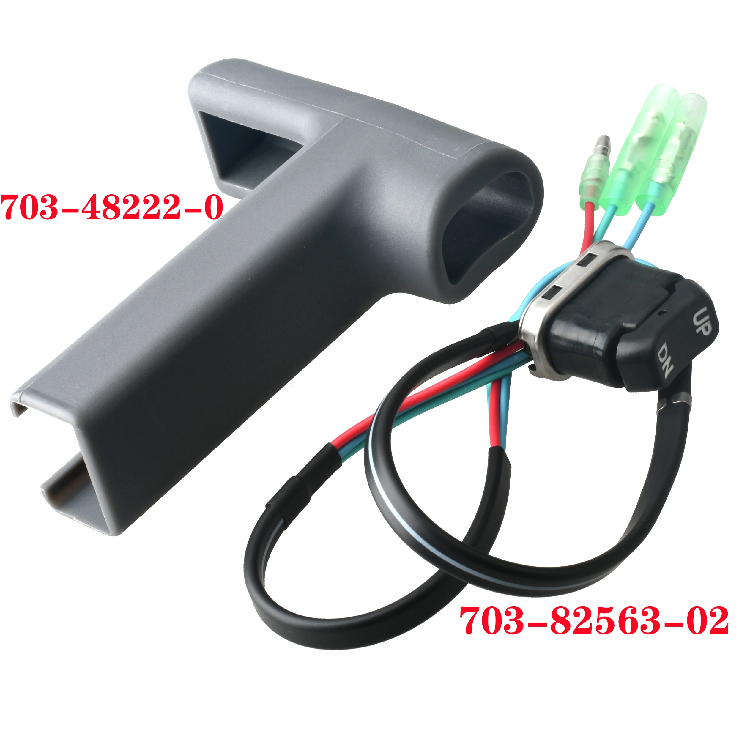 

703-82563 Plastic Handle Housing Switch for Yamaha Outboard 703 Series Remote Control Box Parsun F15-13010002W Seapro 703-48222