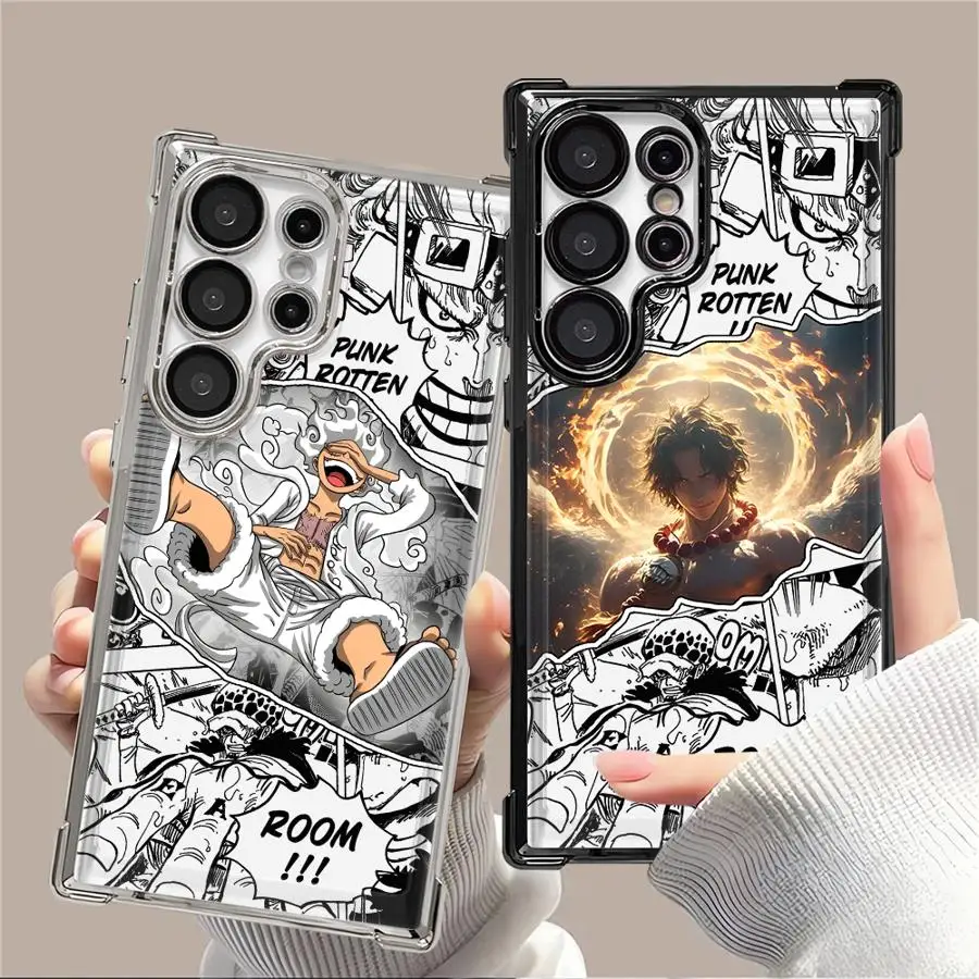 Phone Cover Case for Samsung Galaxy 25 S23 S24 FE S20 Ultra Note 20 Ultra S22 Plus S21 S25Edge One Piece Ace Luffy 