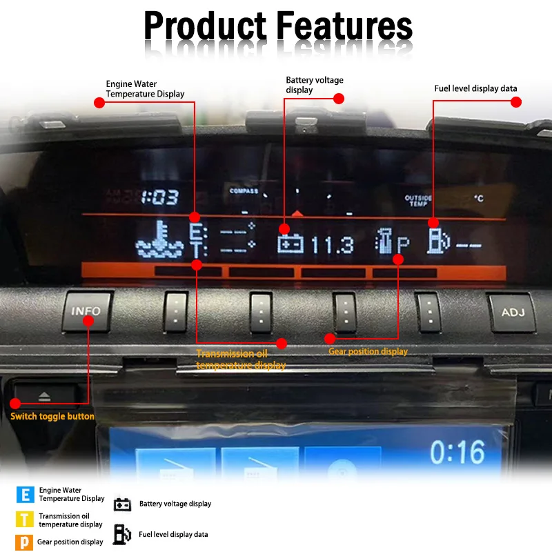 For Mitsubishi Pajero Montero central instrument multi-function display module chip Pajero 4 car computer chip V97V93V87