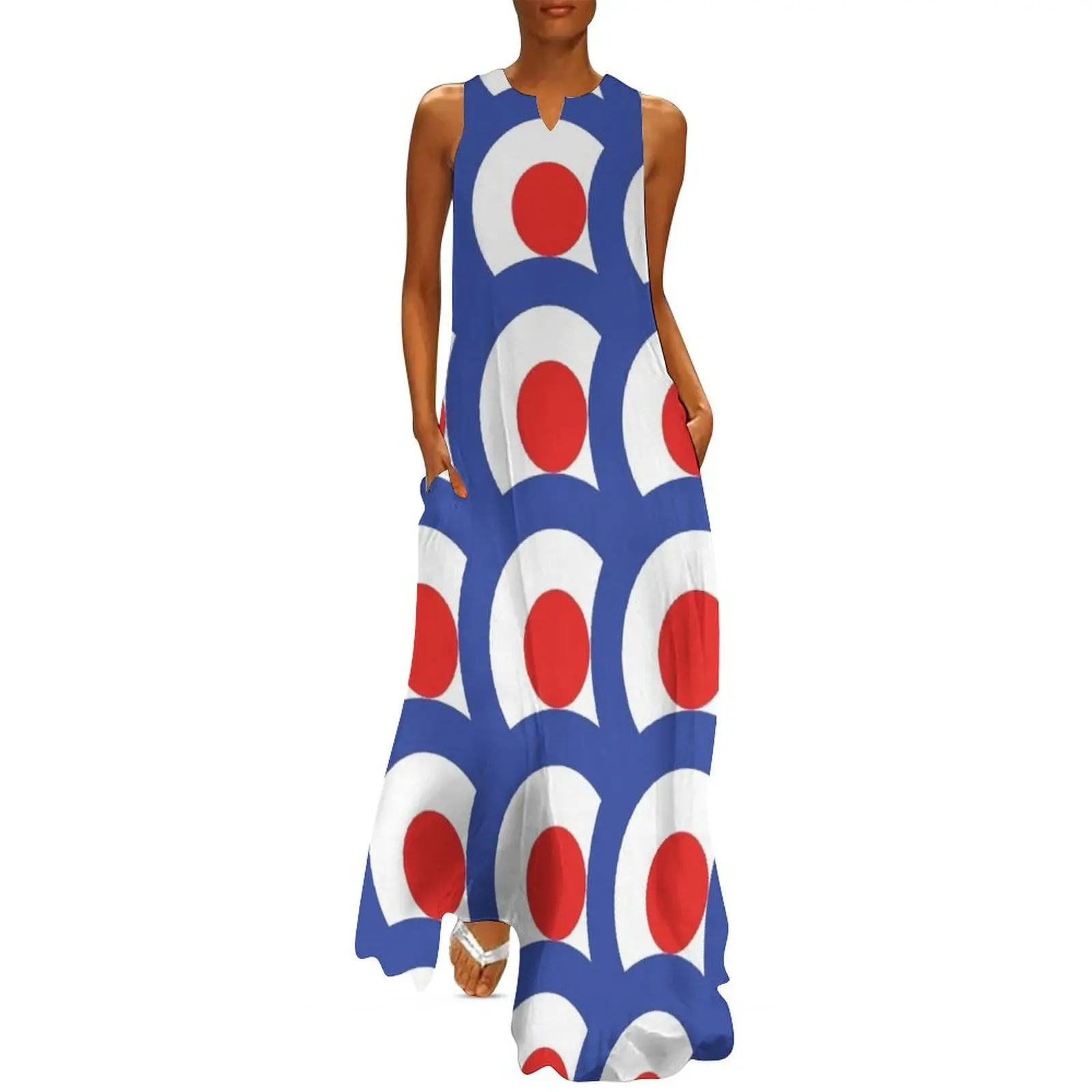 

Mod Roundel Montage Long Dress sensual sexy dress for women Women"s clothing dresses for women