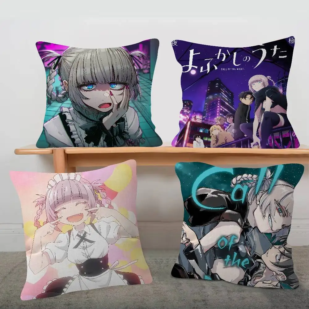 C-CALL OF THE NIGHT Anime Cushion Cover Soft Decorative Square Cushion Covers 45x45cm Pillowcases For Sofa Couch Bedroom
