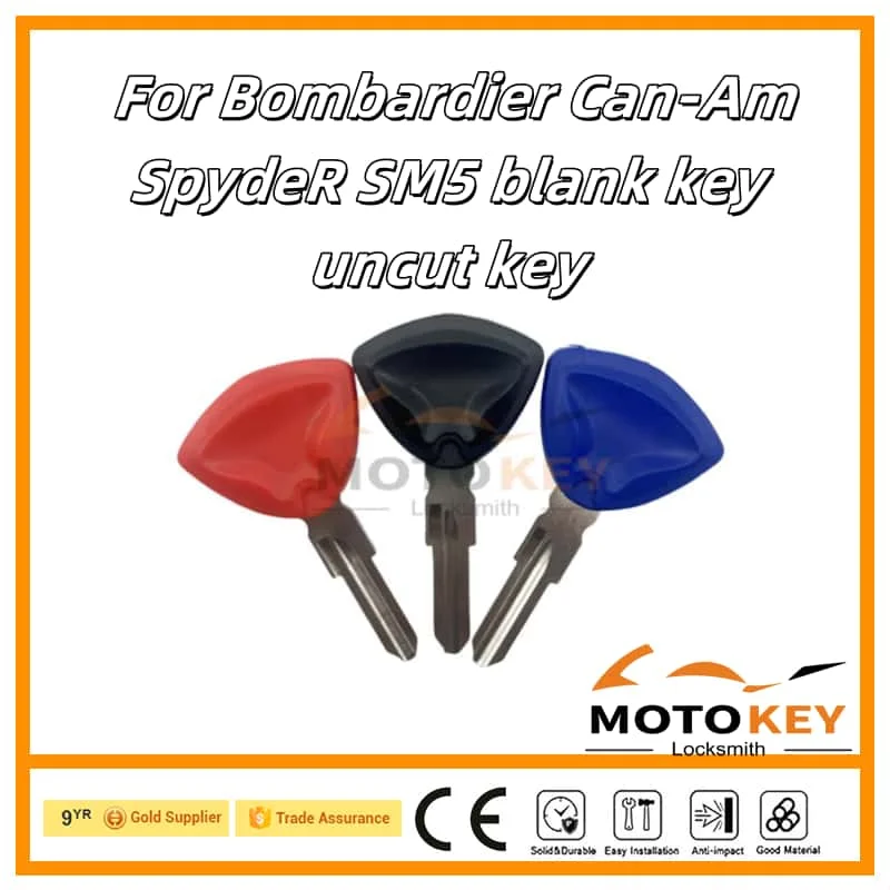 Motorcycle Keys For Bombardier CAN AM SPYDER SM5 TRIKE GS 990 RS Blade Keys Rings GS990RS GS-990RS Detachable chip key