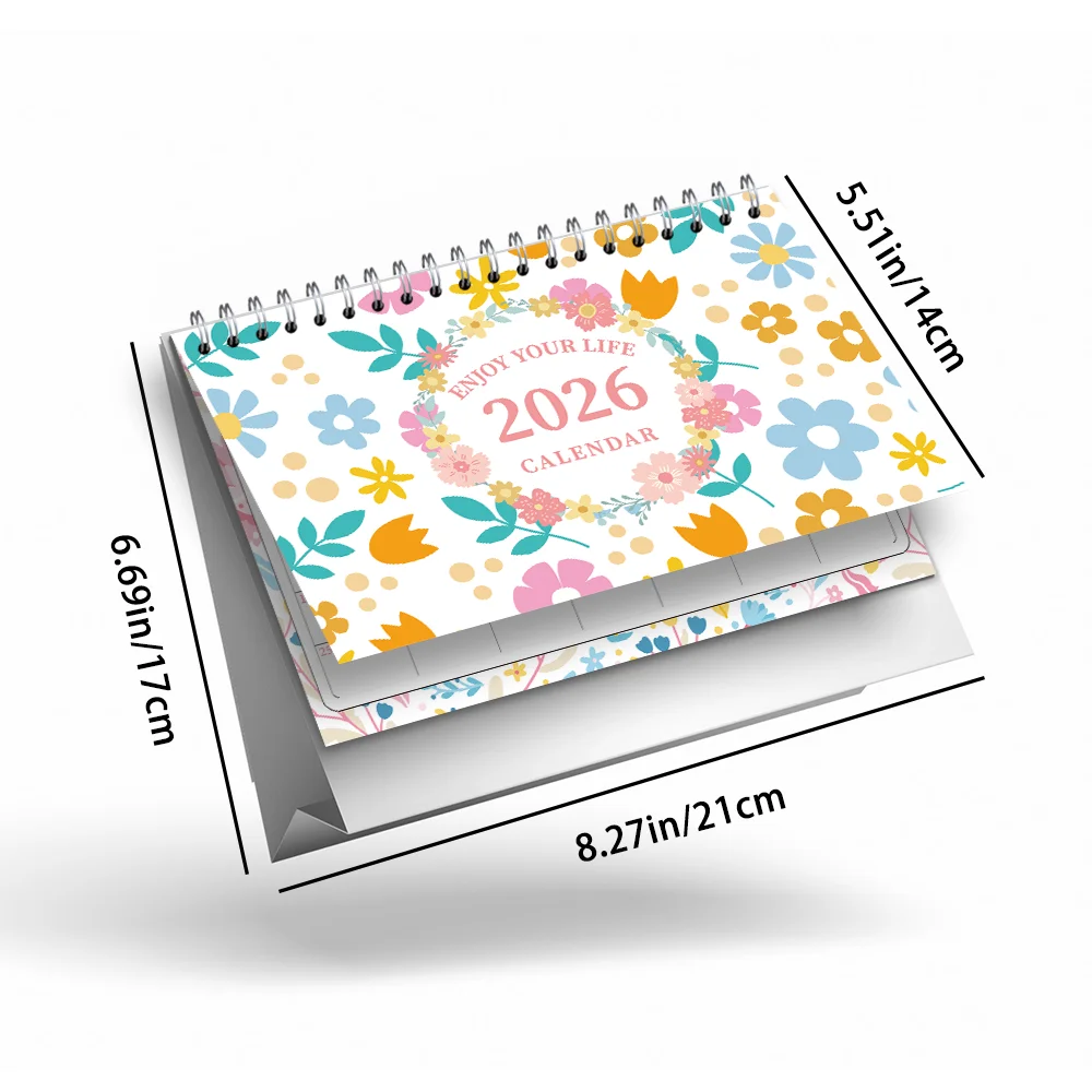 1 قطعة ، تقويم 2026 ، تقويم سطح المكتب الأزهار ، تقويم مكتبي مخطط شهري لمدة 12 شهرًا ، تقويم الحائط ، عيد الميلاد ، هدية الكريسماس #6