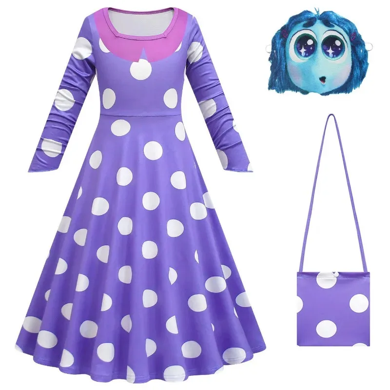 Inside Out Envy Kids أزياء تنكرية للفتيات فستان الأميرة الخيال فيستدو داخل خارج 2 Envy فستان مجموعة الحقائب ملابس حفلة الهالوين #2