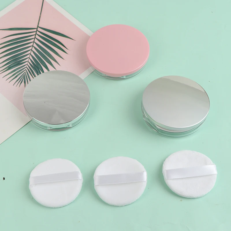 3G رقيقة جدا فارغة صندوق البودرة وعاء ماكياج جرة المغربل الحاويات نفخة مرآة