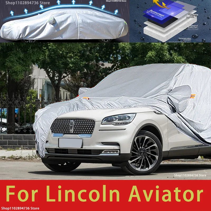 

For Lincole Aviator Outdoor Protection Full Car Covers Snow Cover Sunshade Waterproof Dustproof Exterior Car accessories