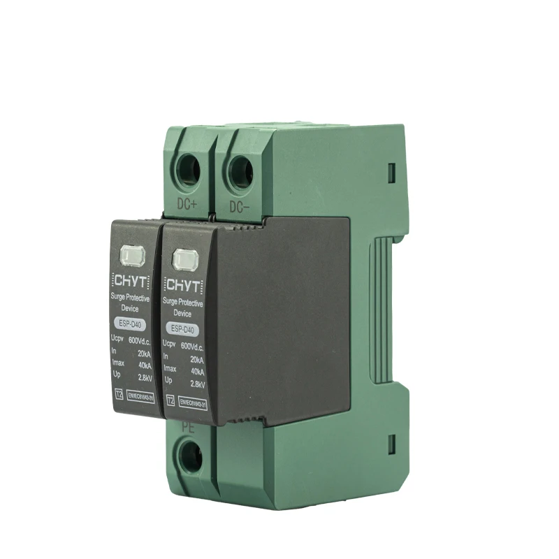 3 uds CHYT protección relámpago 2P 3P 2 3 polos Spd 20Ka 40Ka 1000V CC Solar Pv Dc dispositivo de protección contra sobretensiones