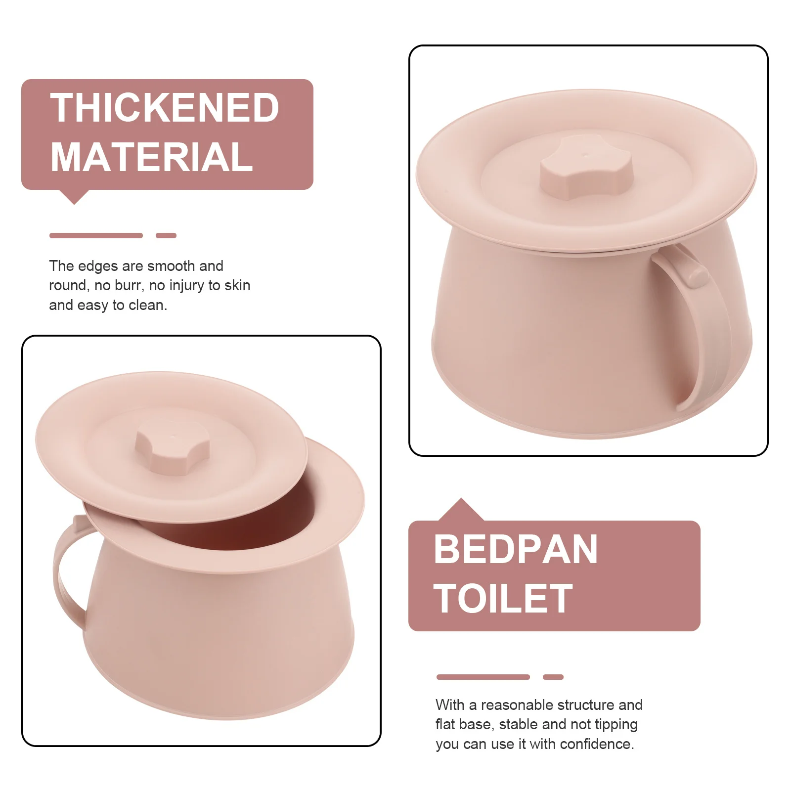 البلاستيك المبصقة سميكة دائم المحمولة غرفة وعاء Bedpan البول دلو مستقرة غير تلميح المنزلية مبولة المرحاض #5