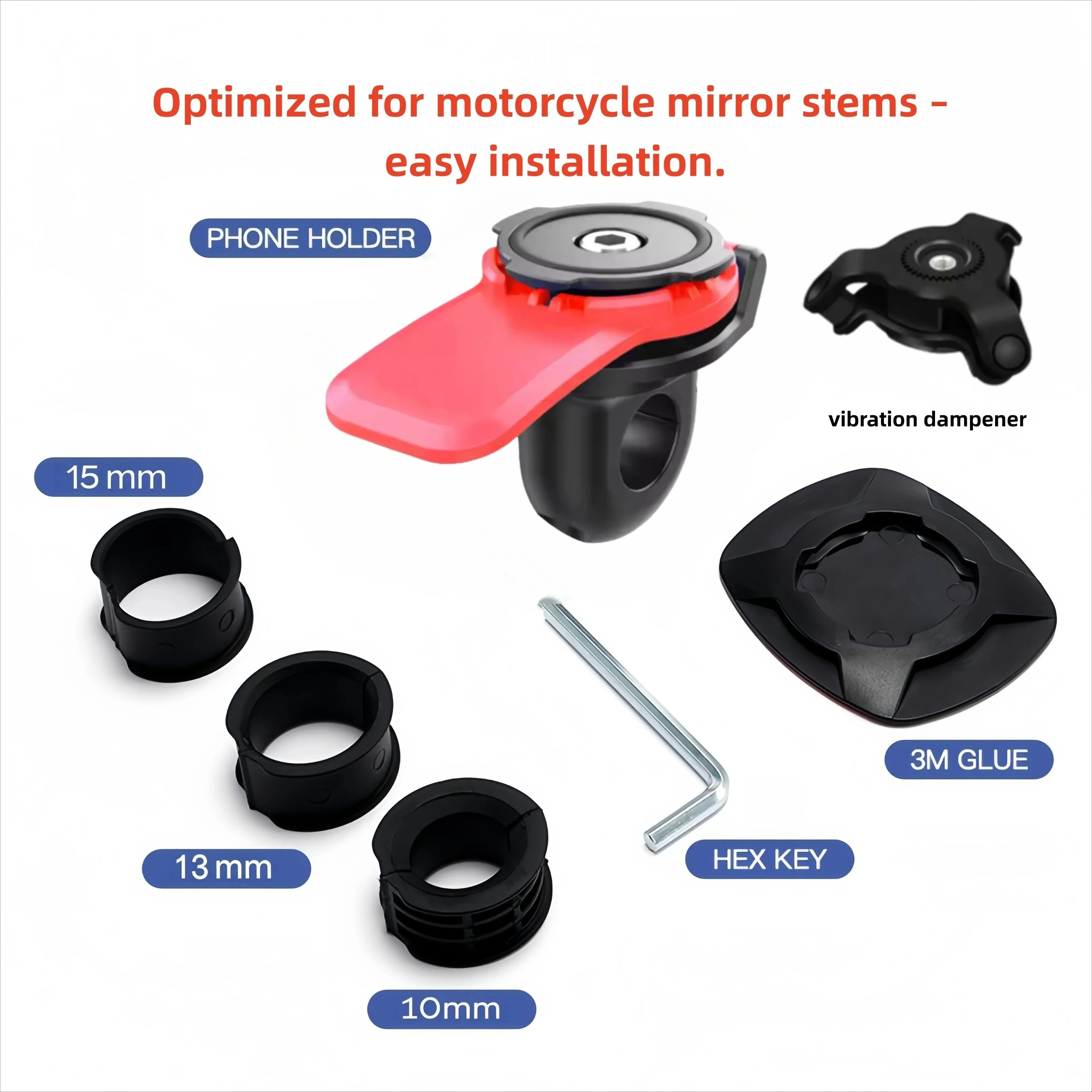 Universelle Fahrrad-Handyhalterung, 360° ° Drehbarer und Abnehmbarer Motorradhalter, Multifunktionaler Fahrradlenker-Halter