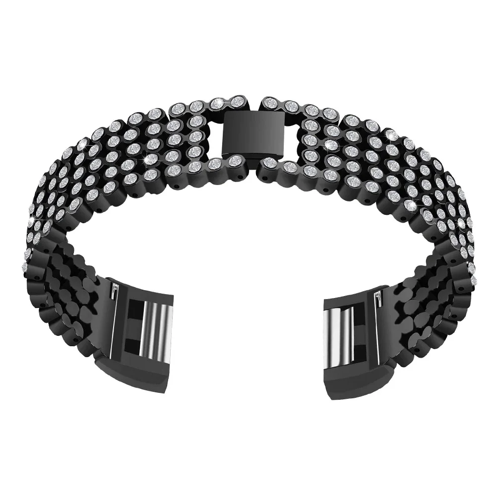 

Smart Accessory Metal Bands For Stainless Steel Crystal Adjustable Wristband Durable Lightweight Strap Men Women