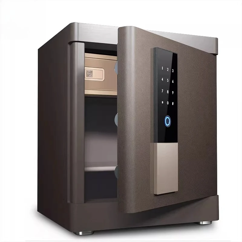 Fingerprint and Password, Cabinet Type Bedside Small Safe, Anti-theft All-steel.
