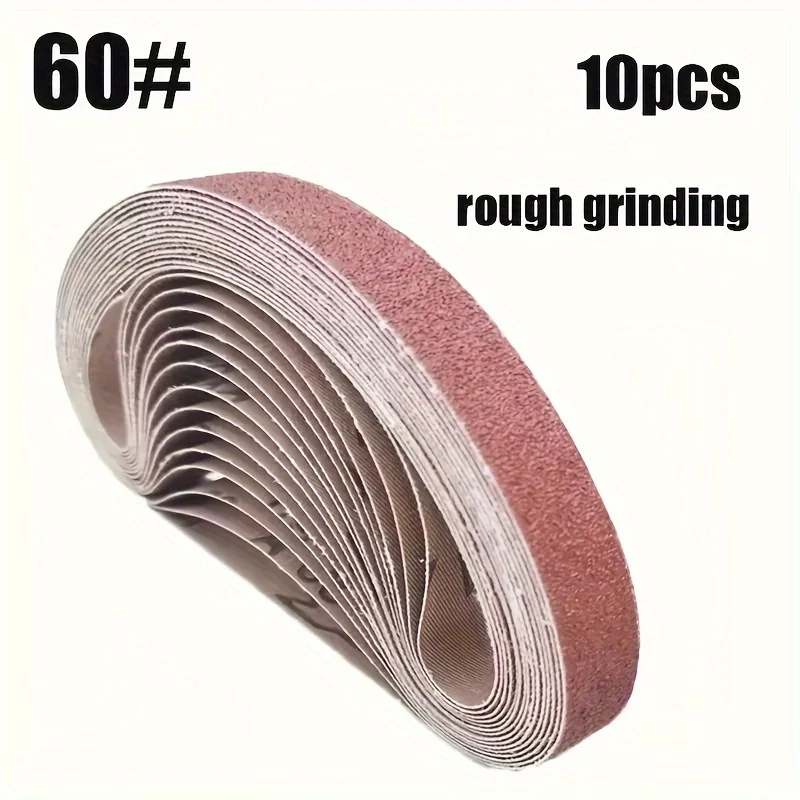 520x20mm 10 Stück 60/100/240/320/800 # Kleiner Mini-Bandschleifer zum Schleifen von Edelstahl, Polieren, Rostentfernung, Schleiftuch – Detail 6