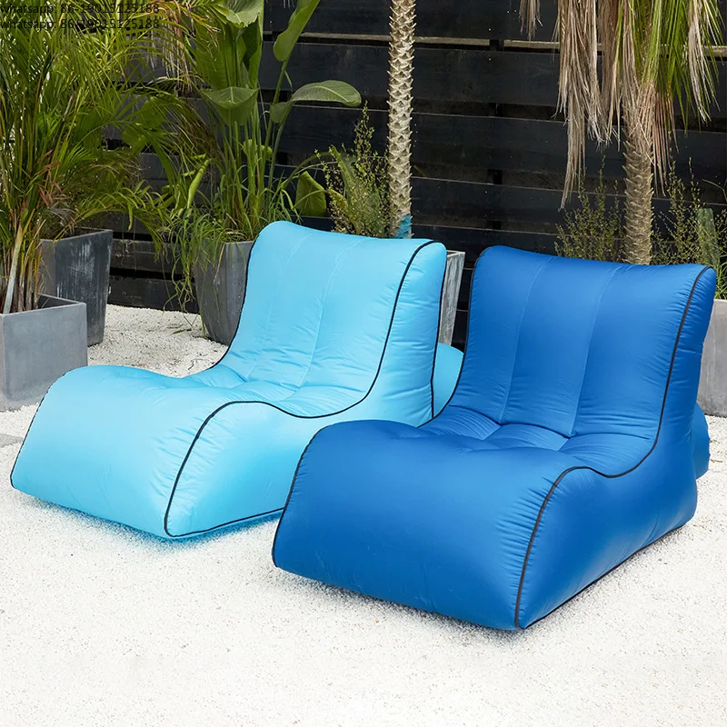 Inflatable Sofa Outdoor Portable Foldable Air Lounger Camping Recliner for Beach Picnic Travel Inflatable Mattress Comfort Couch