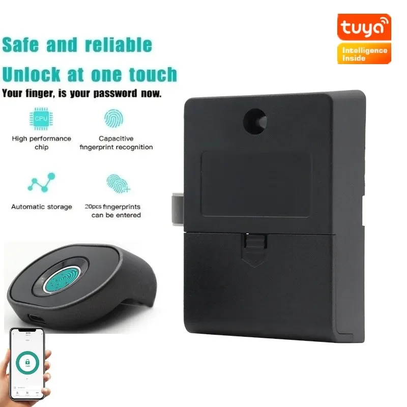 Tuya Smart Cabinet Fingerprint Lock Fingerprint Drawer Lock Wholesale Furniture Locker Cabinet door lock fechadura eletronica