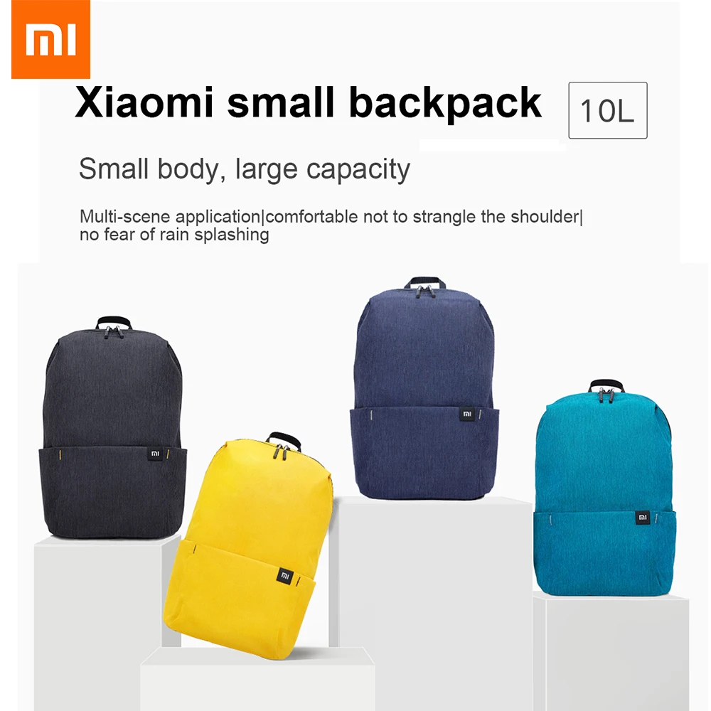 

Xiaomi Original Small Backpack 10L City Casual Travel Backpacks Sports Waterproof Bag Unisex Multicolor Daily Small Bag Dropship