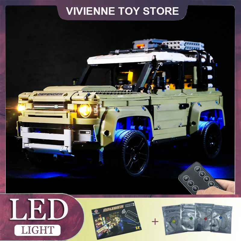 

RC DIY LED Light Kit For LEGO 42110 Technicial Series Defender Car Building Block Set（Only LED Light,Without Blocks Model）