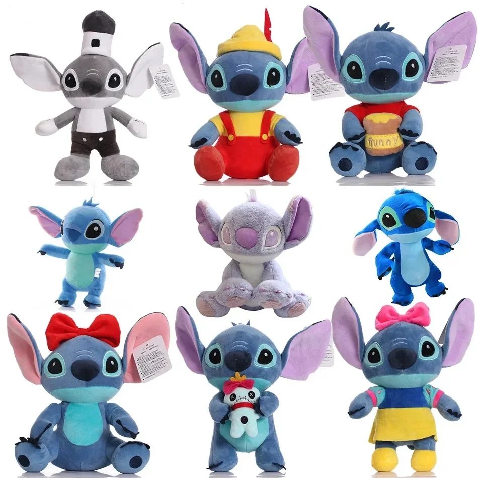 25cm Disney Plush Toy Disney Stitch Original Anime Figures Lilo & Stitch Cute Stuffed Toys Movie Peripherals Soft Ornaments Gift