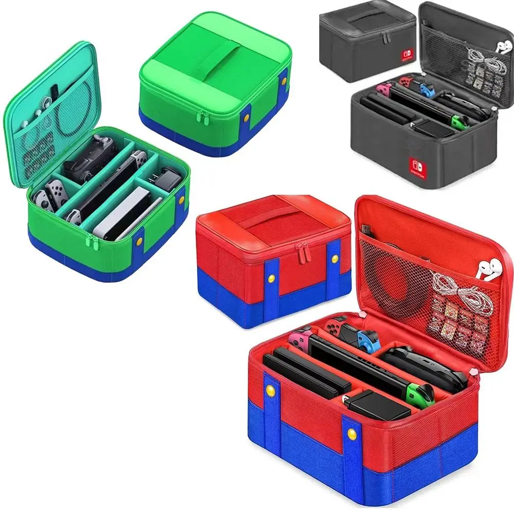 

New Large Capacity Carrying Protective Case Shockproof Portable Handbag Nylon Game Accessories for Nintendo Switch OLED