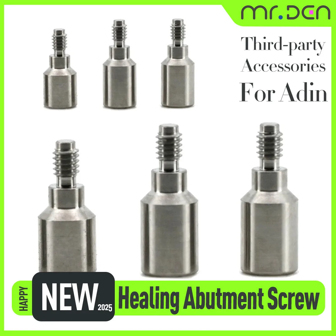 5pc Adin Implant Accessories Set Healing Abutment Screw Single Tooth Healing Cap Transfer Coping Analog Dental Restoration Tools