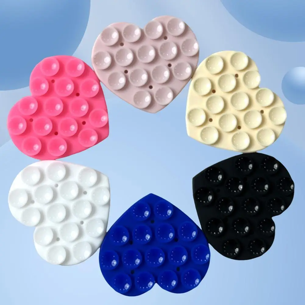 Silicone Suction Pad Back Sticker Suction Cup Phone Holder Cup Mat Smartphone Wall Stand Fixed For Glass Ceramic Tiles Holder